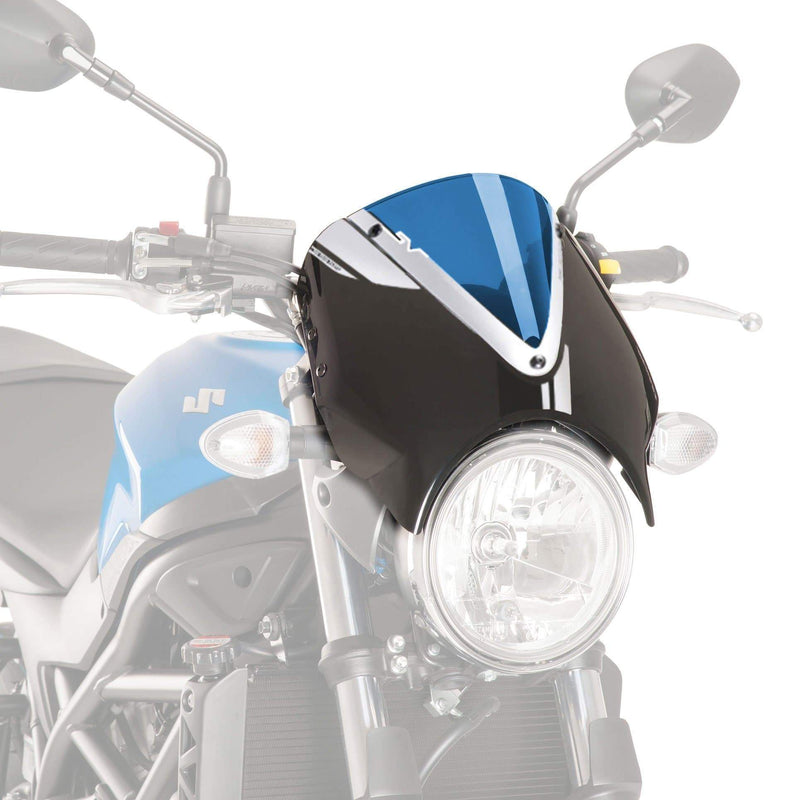 Retrovision Nose Fairing For Matte Black with Blue Screen For Suzuki SV 650 N 2016-Current