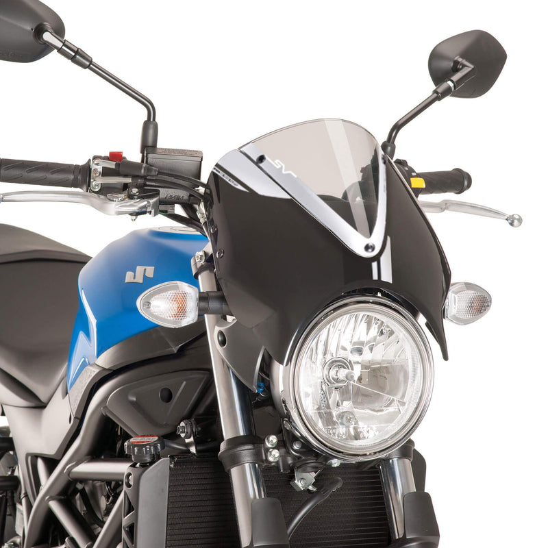 Retrovision Nose Fairing For Matte Black with Clear Screen For Suzuki SV 650 N 2016-Current