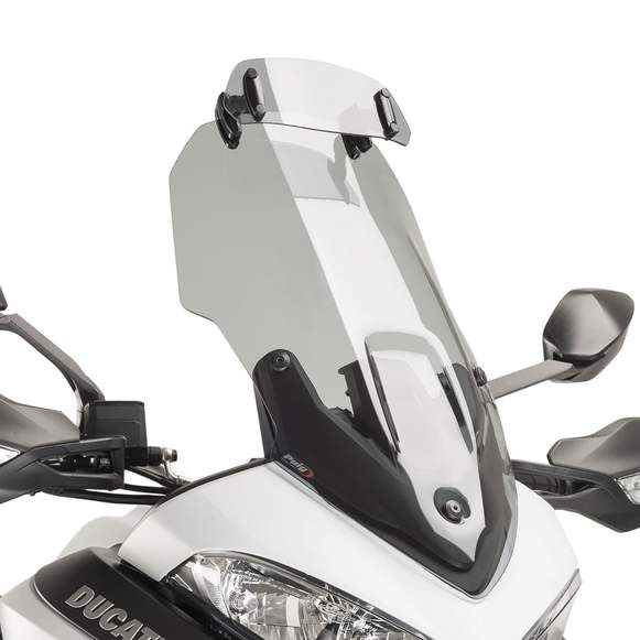 Screen Deflector (Clip On for OEM Screen) Light Smoke For Aprilia Caponord 1200 2013-2016