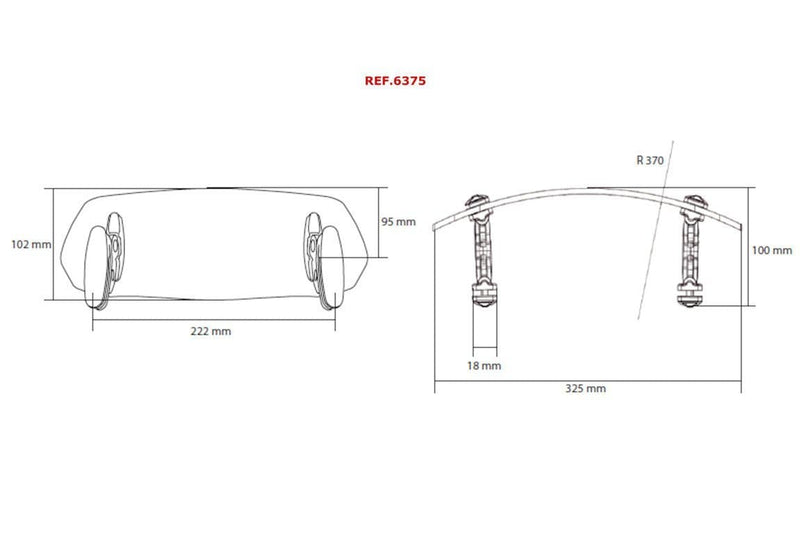 Screen Deflector (Clip On for Touring Screen) Dark Smoke |