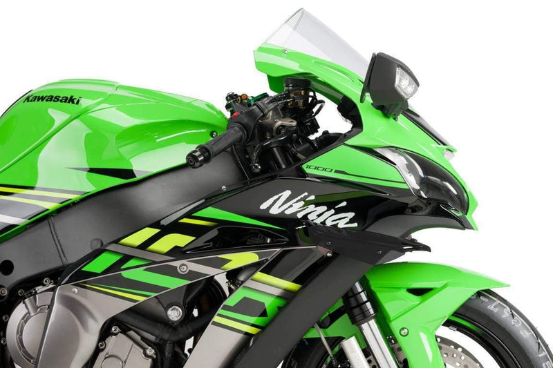 Side Downforce Spoilers Black For Kawasaki ZX10-R 2016-Current