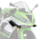 Side Downforce Spoilers Black / Black For Kawasaki ZX6-R 636 2019-2023