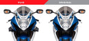 Side Downforce Spoilers Black / Black For Suzuki GSXR 600 2011-2016
