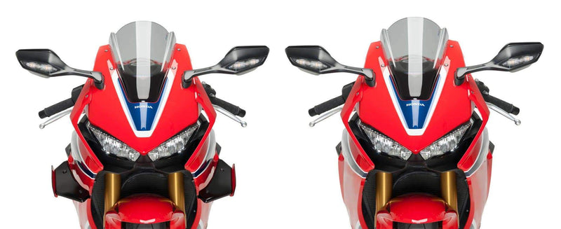 Side Downforce Spoilers Black / Red For Honda CBR 1000 RR 2017-2019