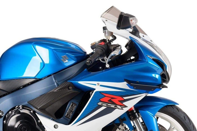 Side Downforce Spoilers Black / Red For Suzuki GSXR 600 2011-2016