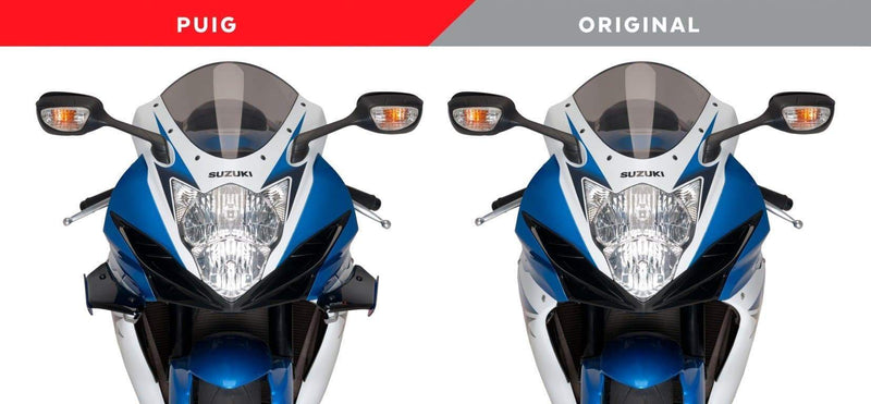 Side Downforce Spoilers Black / Red For Suzuki GSXR 600 2011-2016