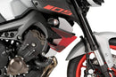 Side Downforce Spoilers Black / Red For Yamaha MT-09 2017-2020