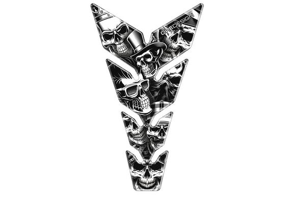 Skull Party Black and White Tank Pad