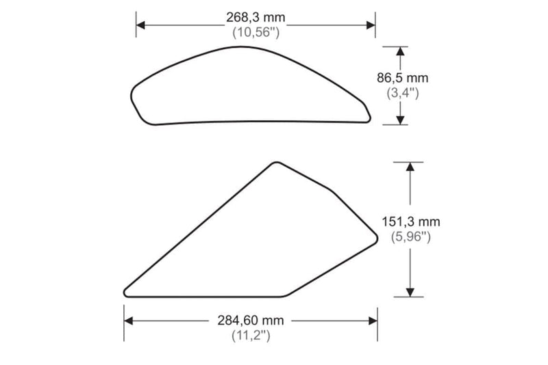 Onedesign Tank Grips Clear For Kawasaki ZX10-R 2011-2015
