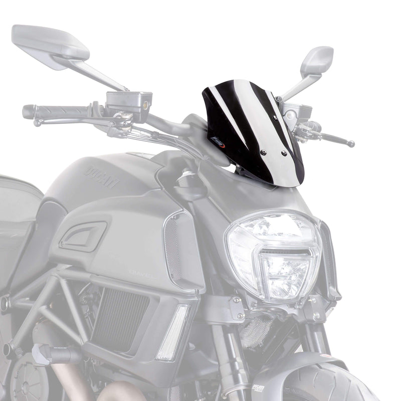 Sport Screen Black (Opaque) For Ducati Diavel 2014-2018