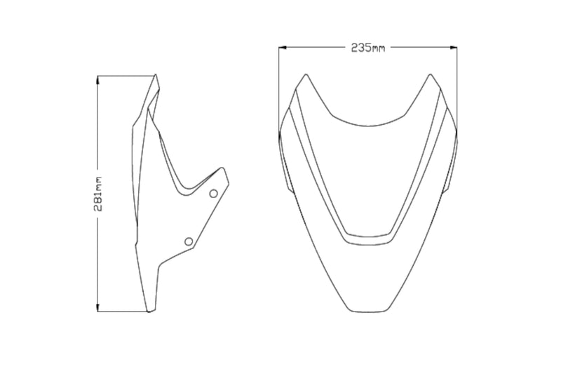 Sport Screen Black (Opaque) For Ducati Streetfighter V4 2020-Current