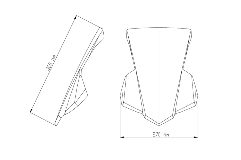 Sport Screen Black (Opaque) For Honda CB 650 F 2014-2020