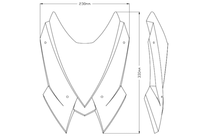 Sport Screen Black (Opaque) For Kawasaki Z H2 2020-Current