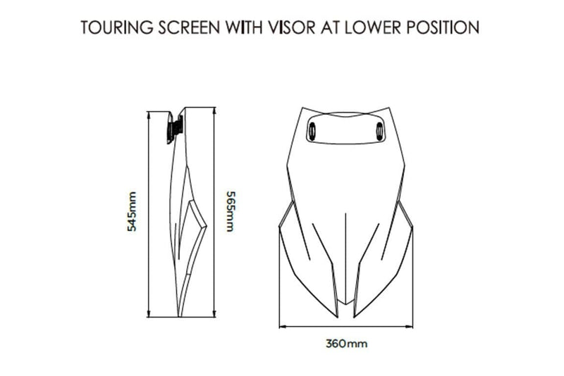 Touring Screen With Visor Light Smoke For BMW S1000 XR 2020-Current