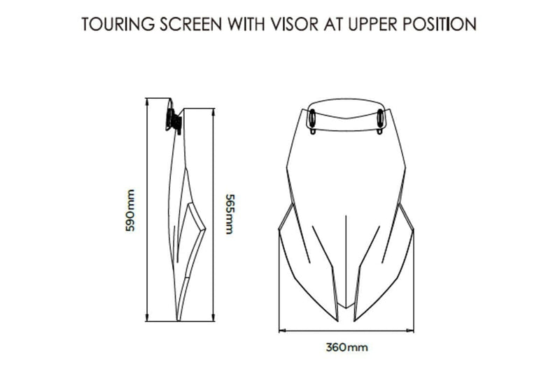 Touring Screen With Visor Light Smoke For BMW S1000 XR 2020-Current