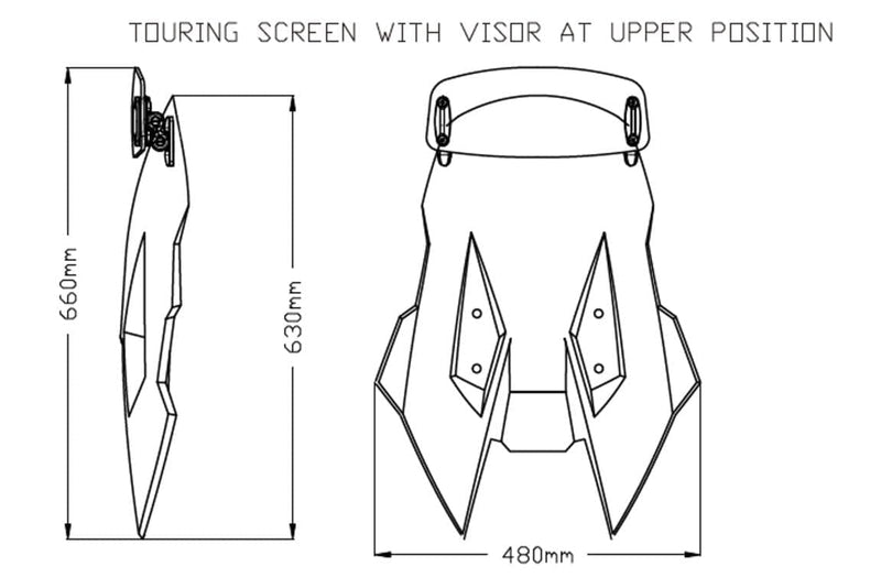 Touring Screen With Visor Light Smoke For Suzuki DL 1050 V-Strom 2020-Current