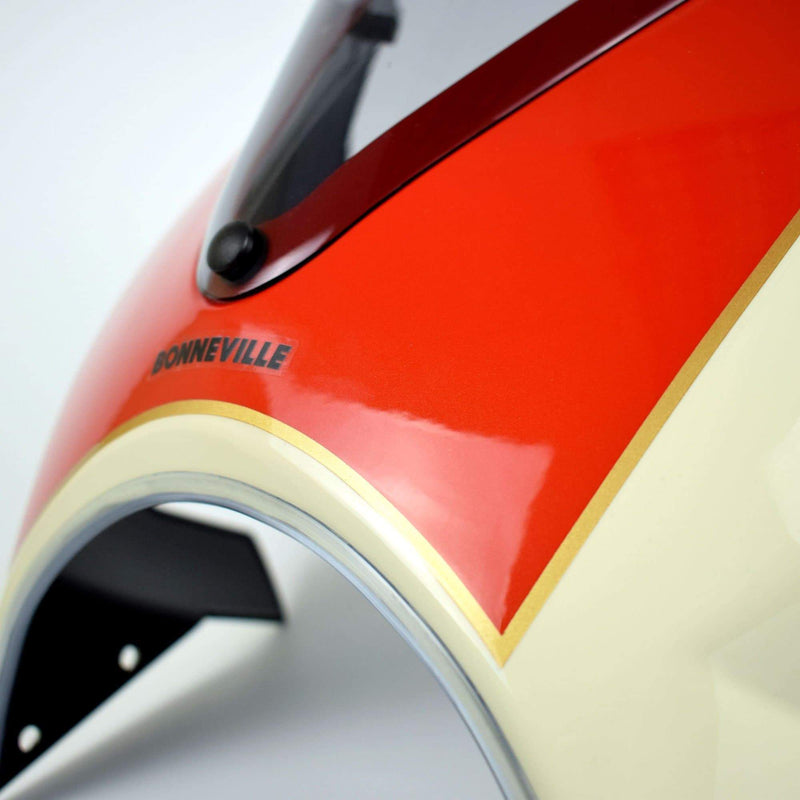 Fly Screen New England White & Intense Orange For Triumph Bonneville T100 2016-Current