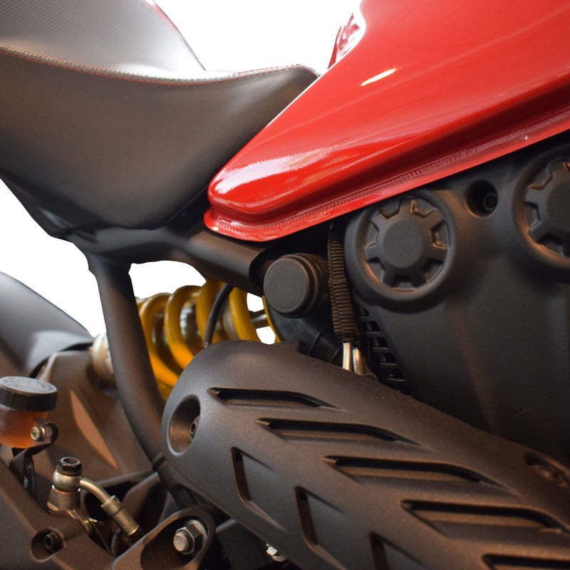 Frame End Caps Matt Black For Ducati Monster 1200/S 2014-2016