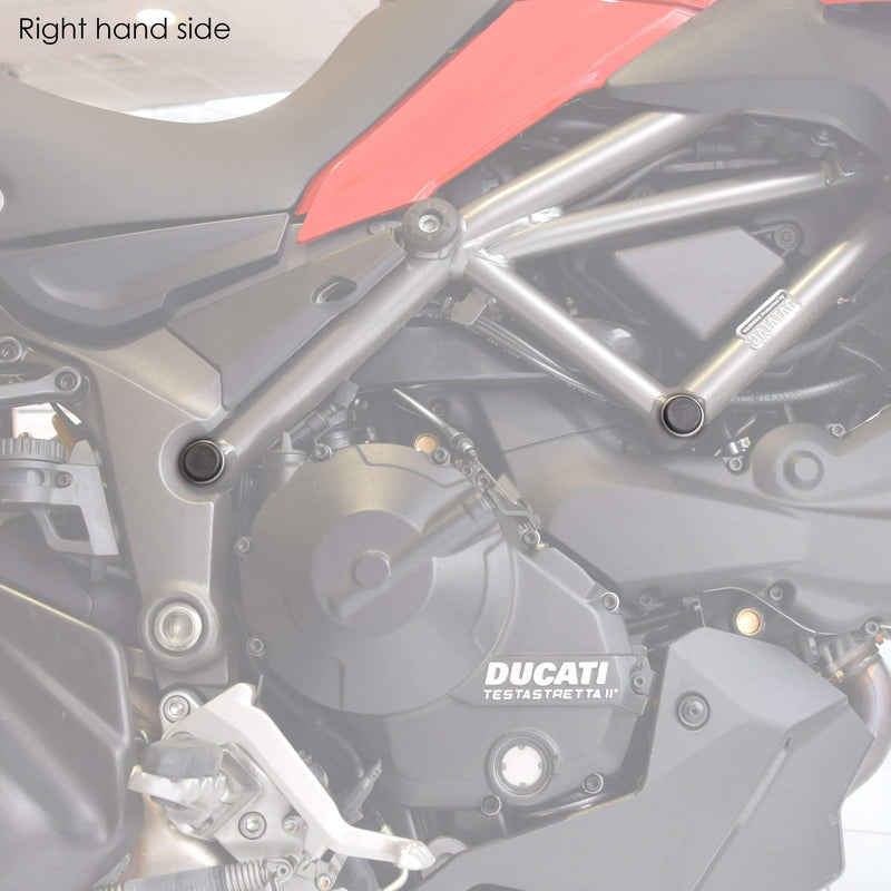 Frame End Caps Matt Black For Ducati Multistrada 1200 Enduro 2015-2020