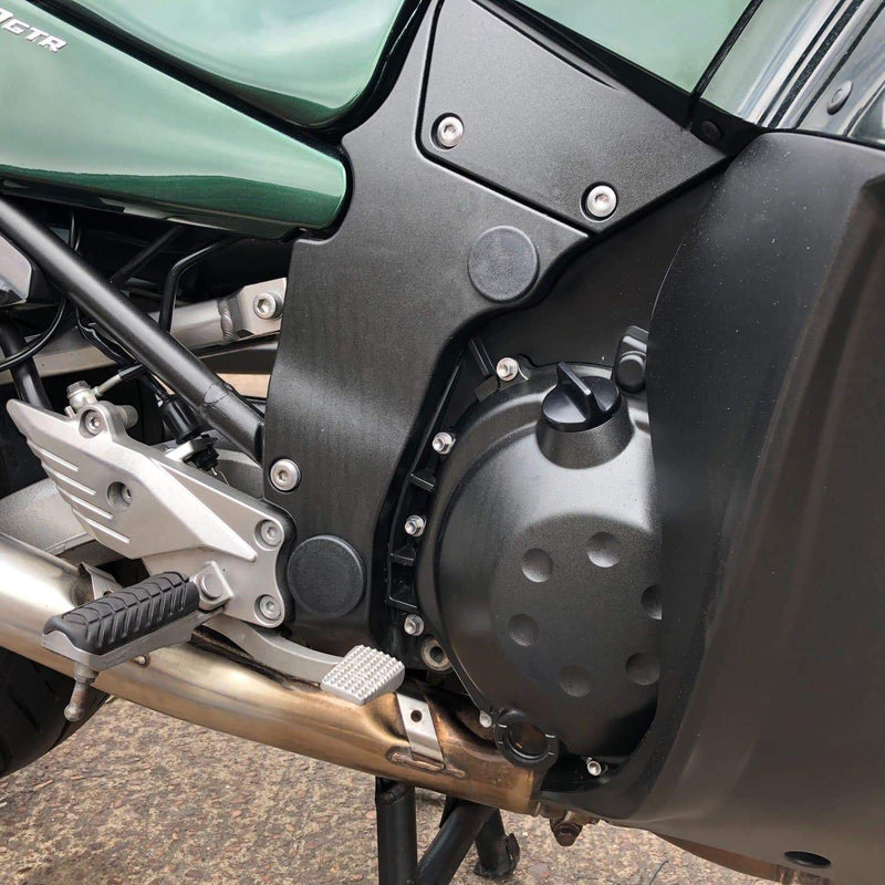 Frame End Caps Matt Black For Kawasaki GTR 1400 2007-Current