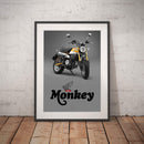Pyramid Monkey 125 Yellow Poster For Honda Monkey 125 2018-Current