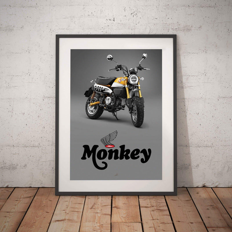 Pyramid Monkey 125 Yellow Poster For Honda Monkey 125 2018-Current