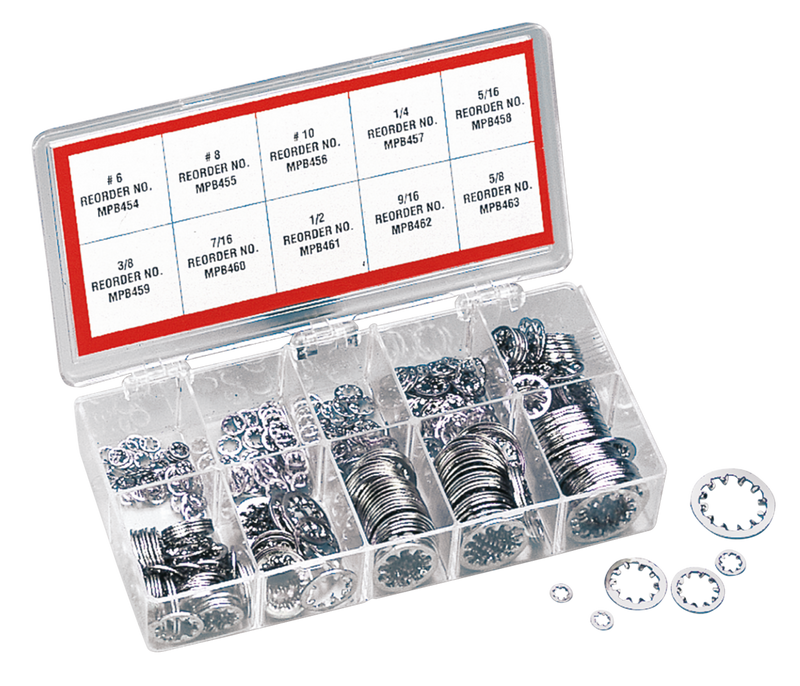 Assortment Tray Chrome Plated Internal Lockwash
