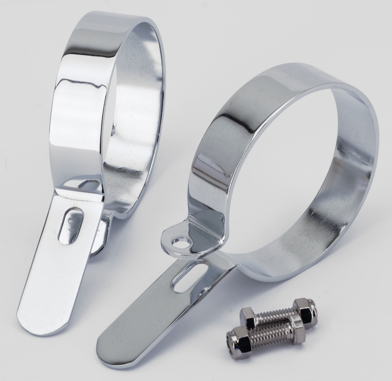 P-Style Muffler Clamp Chr 3-1/2 Inch Muffler Body Clamp Set