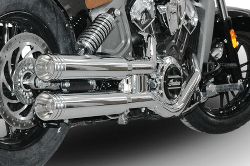 Twin Chrome Muffler Set D. 80Mm D.Ring Cap Sc