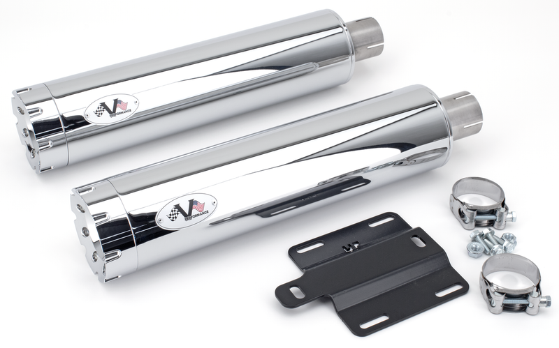 Twin Chrome Mufflers 90Mm Revolver Scout22