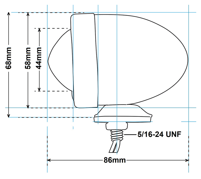 Bullet Light Red Dual Filament Bulb