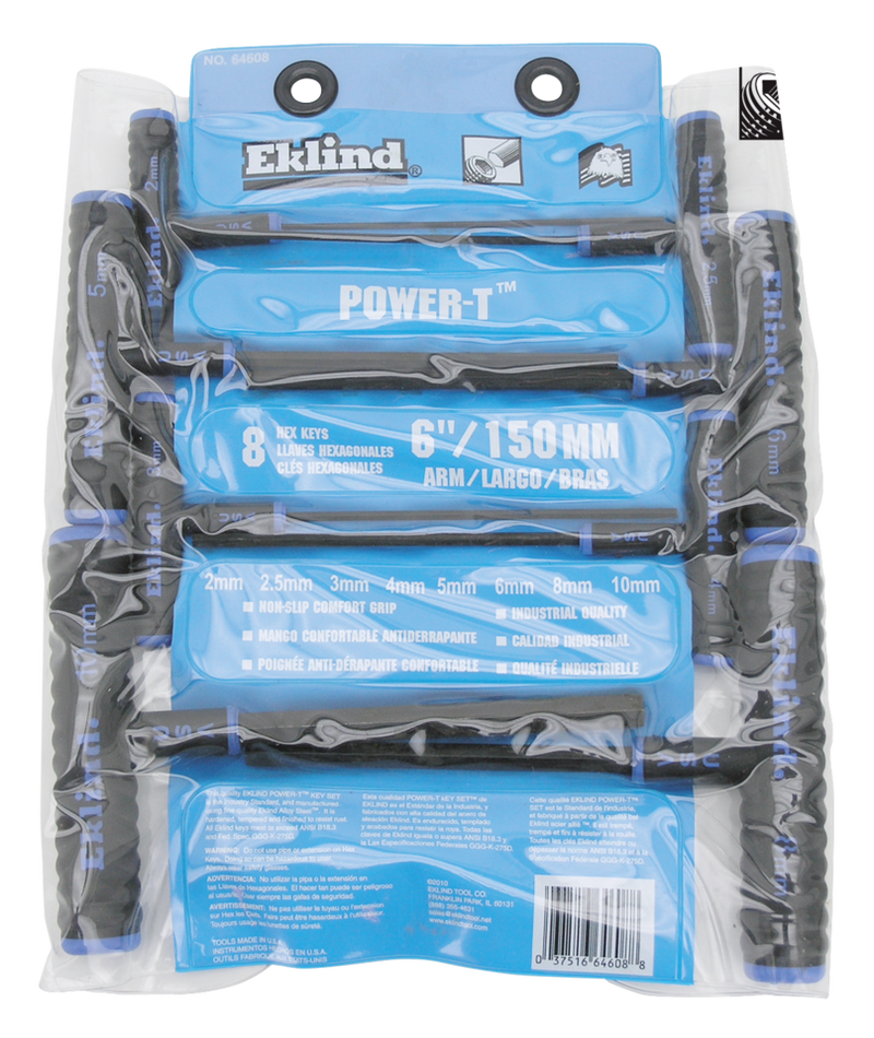 8 Piece Metric Power-T Keyset Hex
