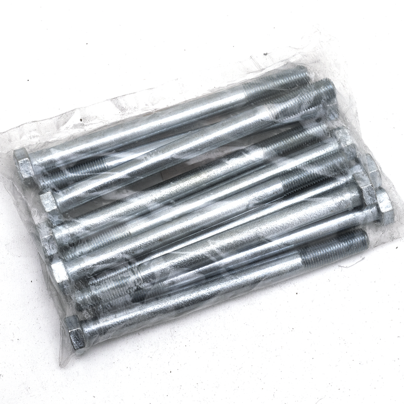 10Pck Hex Bolt 3/8-24X4-3/4 Inch Unf Zinc