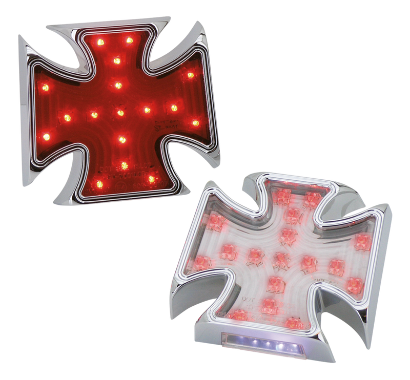 4 Inch Maltese Cross Clear Lens Led Tailight