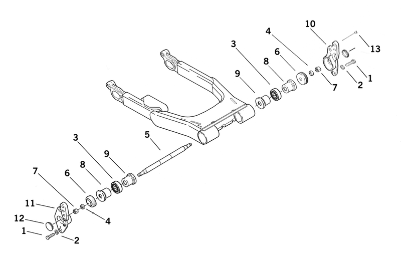 Swingarm Parts For 2002-2008 Touring Swingarm Washer Cups