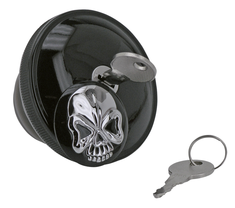 Black Skull Locking Gascap No-Vented 83-96