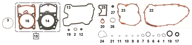 Set Of 2 Rocker Box Gaskets XG15