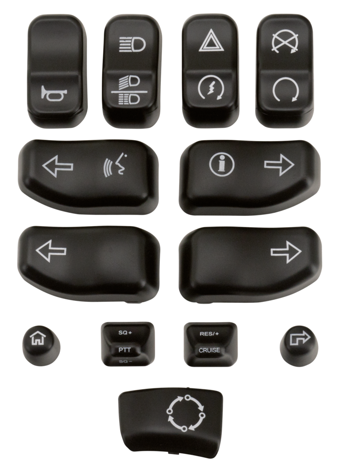 Black Switch Buttons Kit FLH/T16-Up