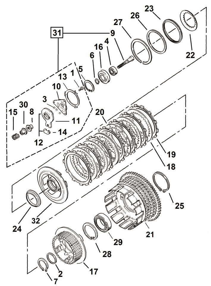 Clutch Parts For Late 1984-1990 Sportster Clutch Spring Seperator Plate XLl84-90