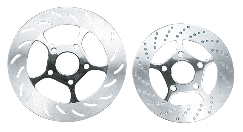 Disc Rotor 8 5/8 Inch Five Spoke Slotted Chrome