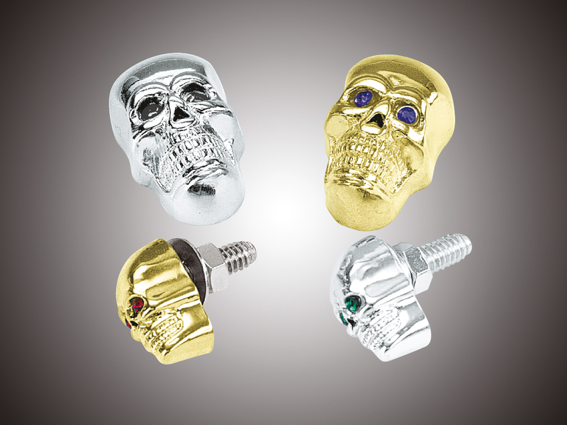 Skull Krommet Large Chrome Green Eye