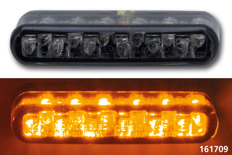 Micro Amber Led Smoke Lens T/S Pair