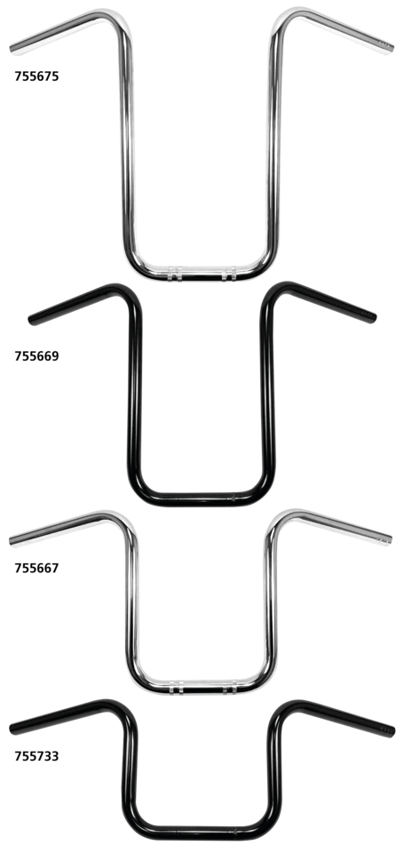 1 Inch Narrow Ape Hanger 15 Inch Chrome