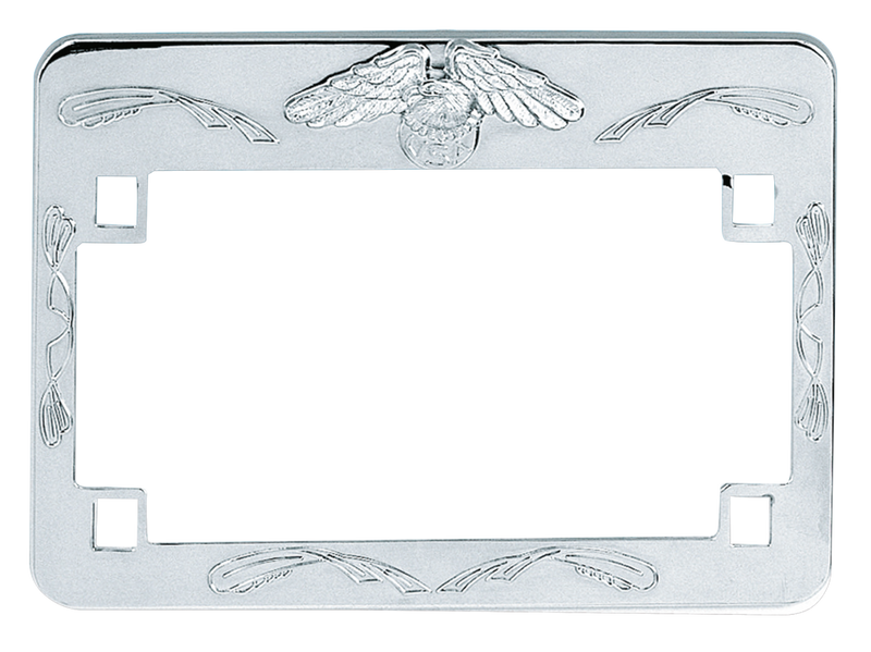 License Plate Frame Eagle Chrome
