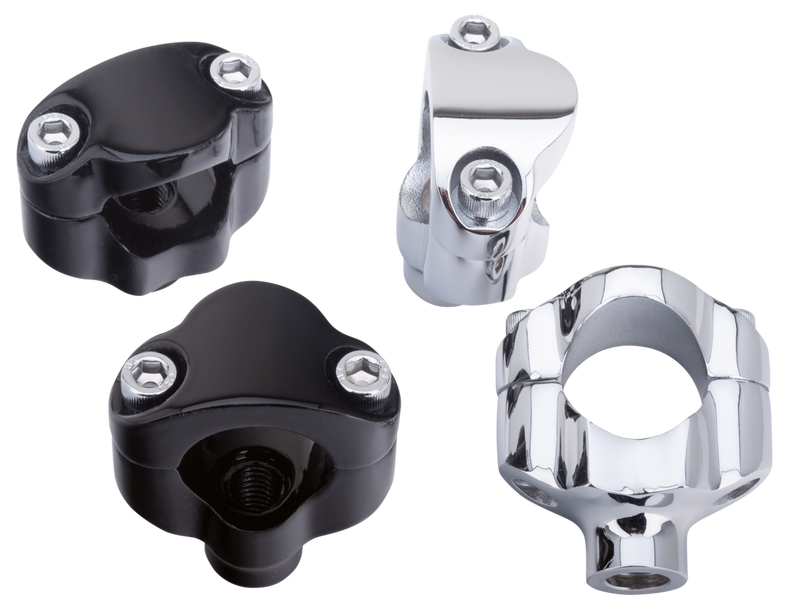 Fxstc Style Shorty Riser Sets For 1 1/4" Fat Bar Chrome 1.5 Inch High Risers For 1.25 Inch Bars