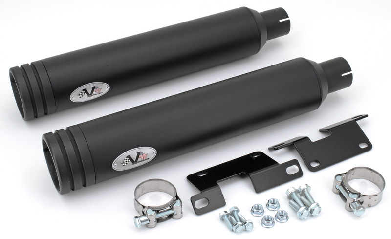 Twin Dark Muffler Set D. 80Mm D.Ring Cap X