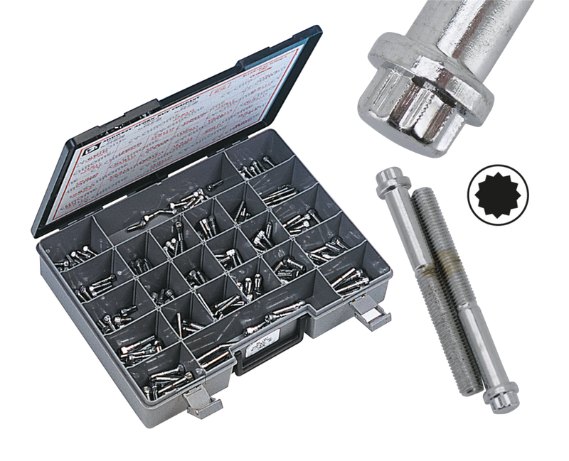 Assortm. Tray Of 12 Point Bolts 24 Sizes