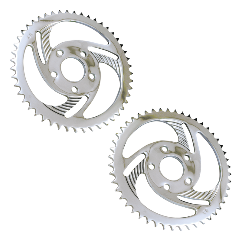 Chrome Swirled Sprocket 51T BT& XL 7