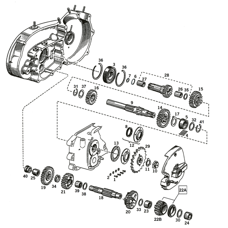 Transmission Parts For 4-Speed Sportster 5Pck MainshaFor Softail  Washer XL57-90