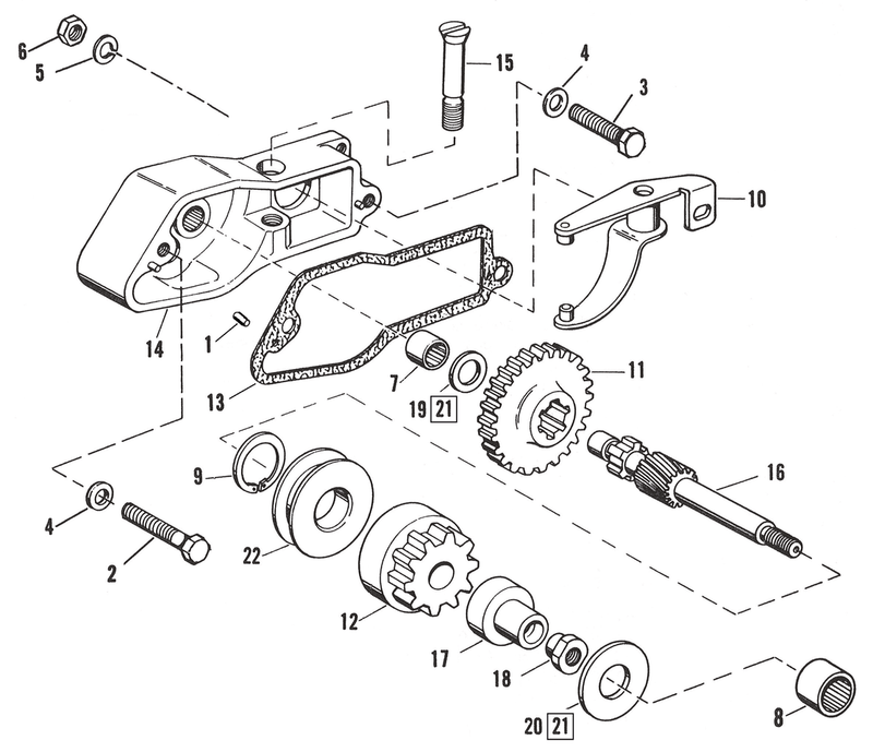 Starter Housing Parts For 1967-1980 Sportster Starter Housing Hitachi XL67-80